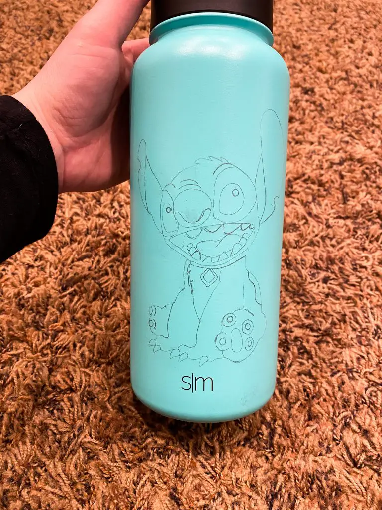 painted water bottle