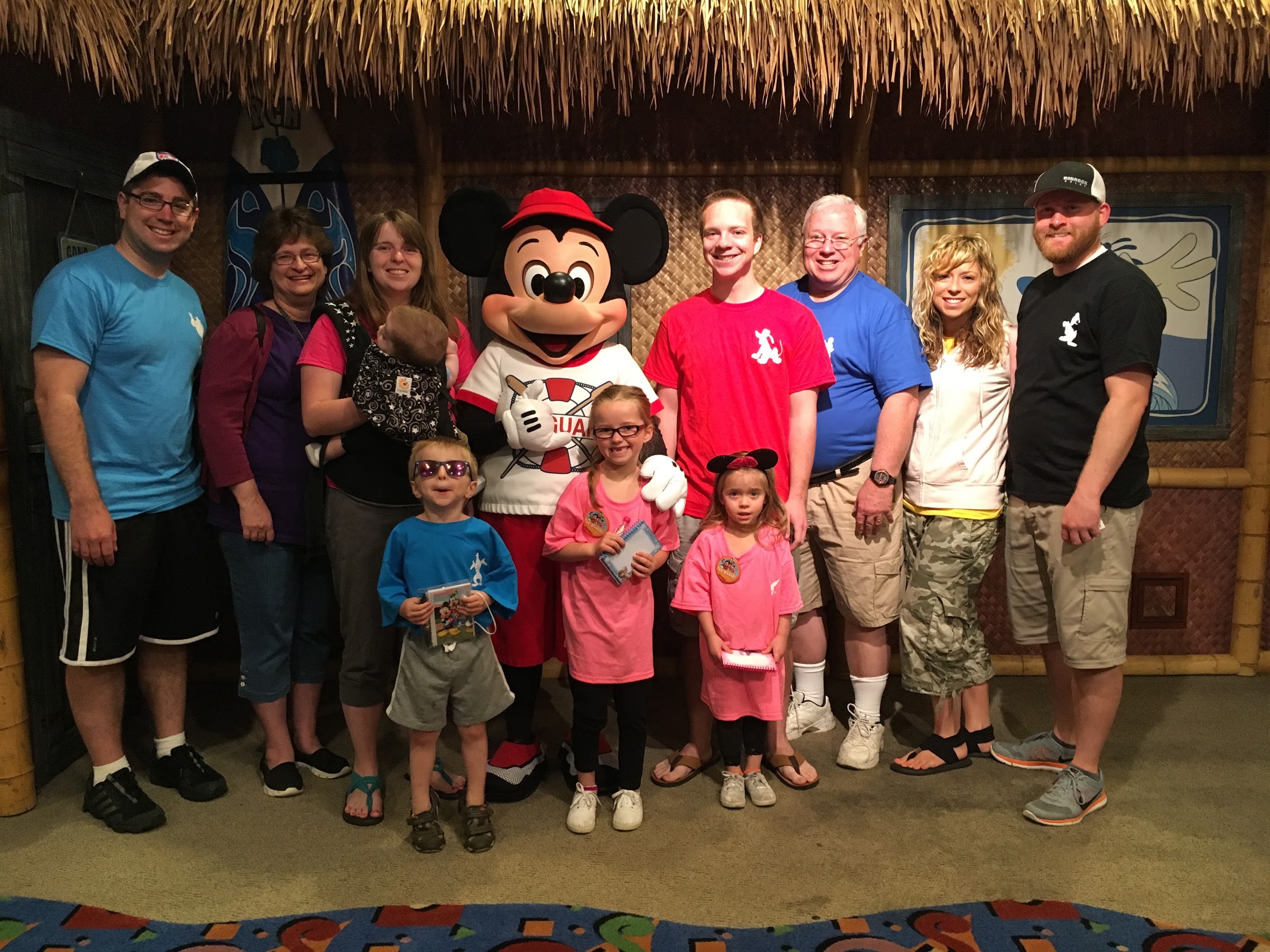 family at disney character dining