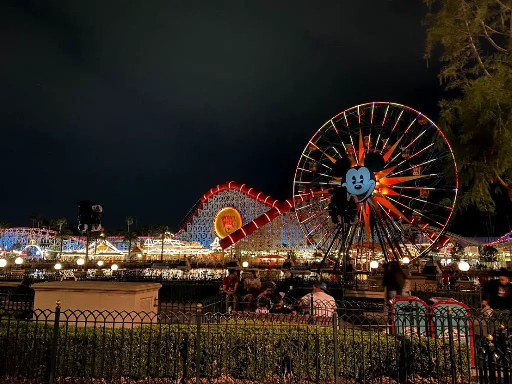 california adventure at night 